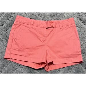 Vineyard Vines Shorts Womens 4 Salmon Pink Flat Front Short Whale